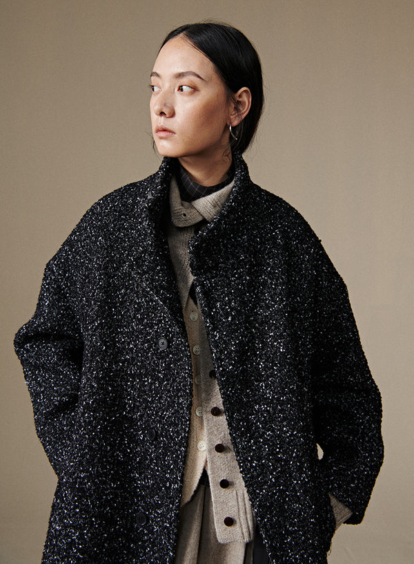 Winter Floral Long Overcoat