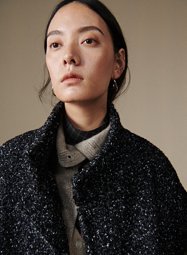 Winter Floral Long Overcoat