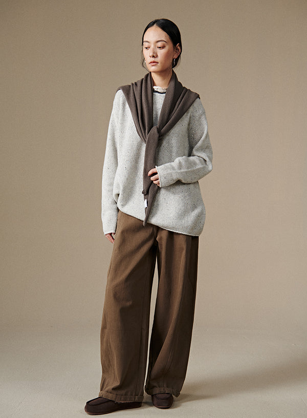 Textured Dot Wool Pullover