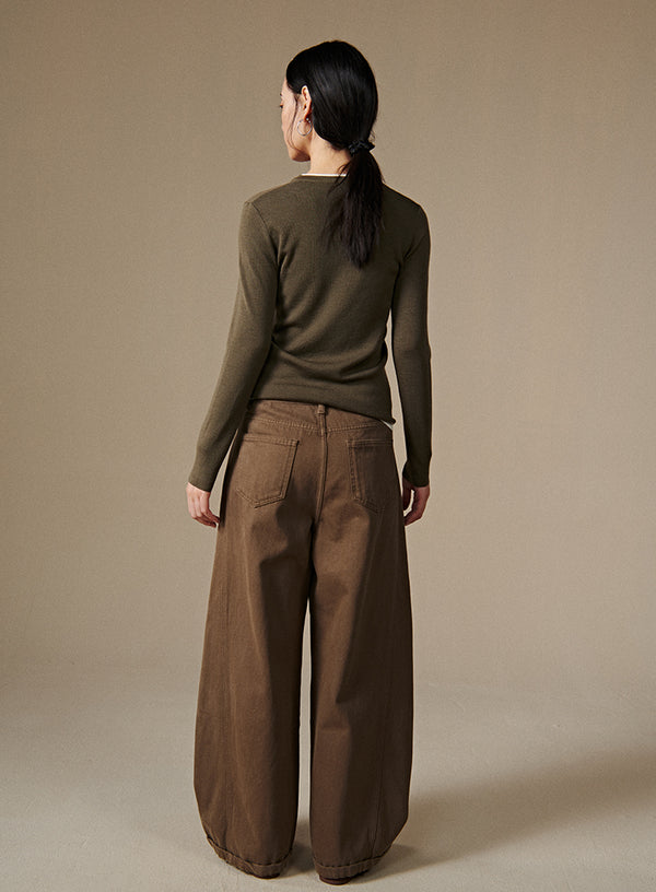 Wool Henley Layered Top