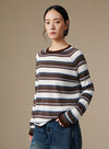 Retro Striped Knit Top