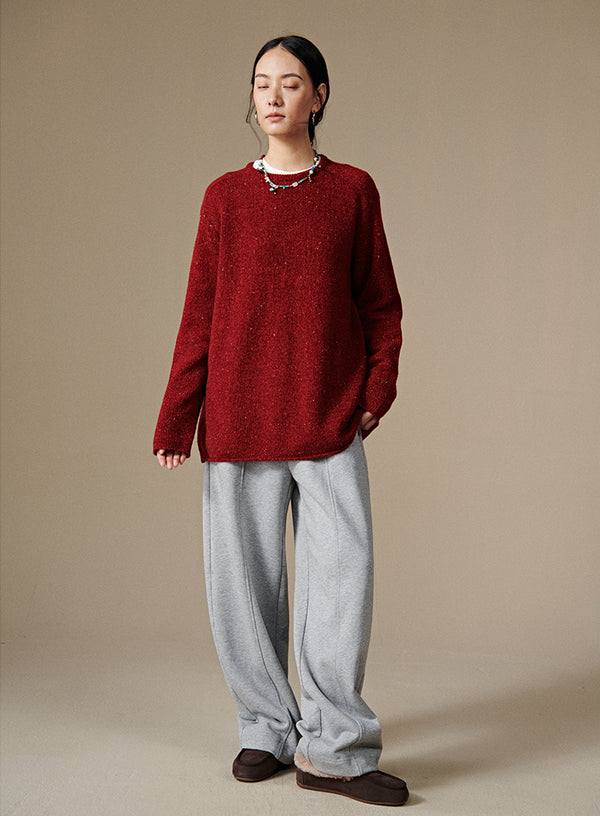 Textured Dot Wool Pullover