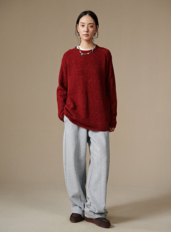 Textured Dot Wool Pullover