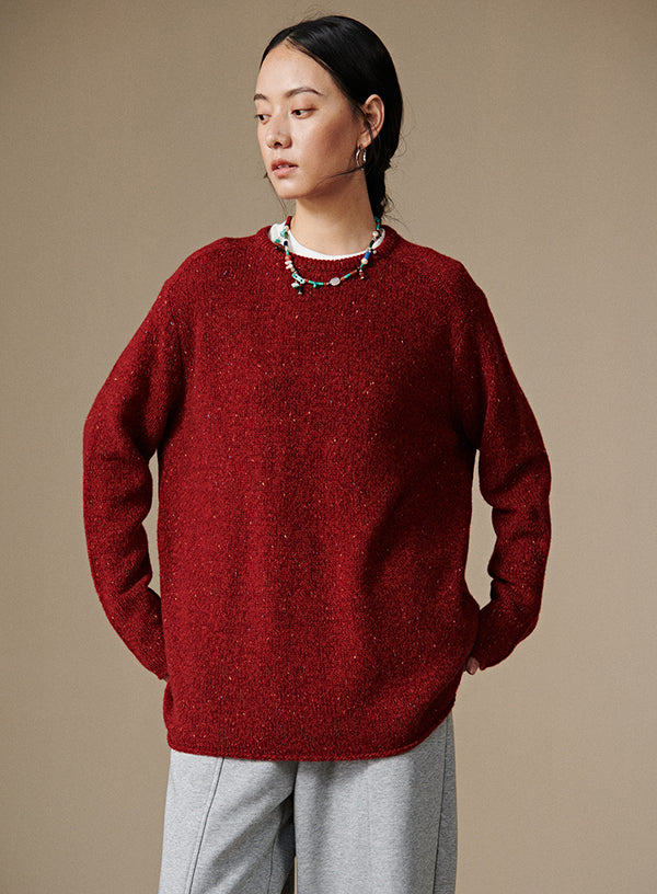 Textured Dot Wool Pullover