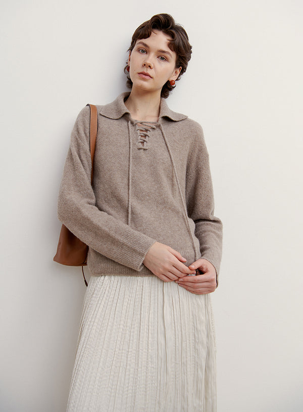 Polo Cashmere Tie Sweater