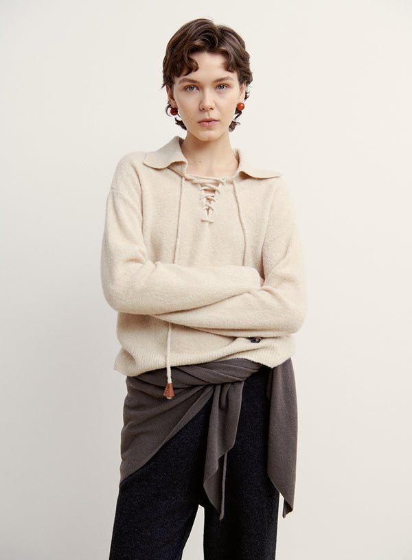 Polo Cashmere Tie Sweater