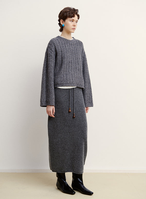 Yak Wool Knit Skirt