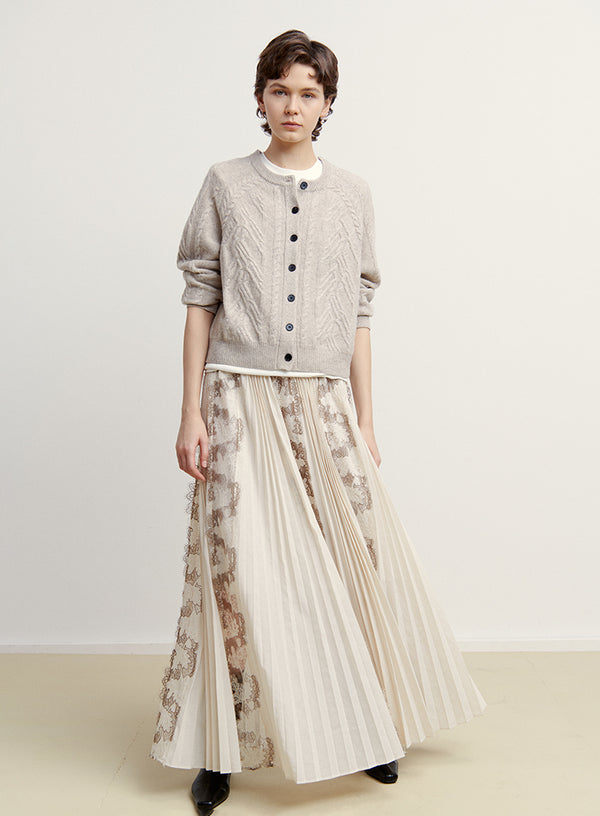 Layered Lace Accordion Skirt