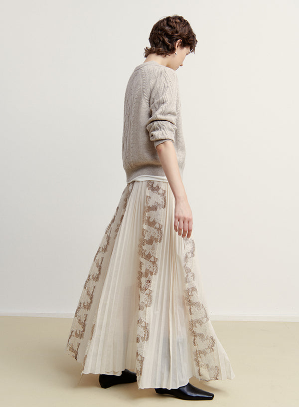 Layered Lace Accordion Skirt