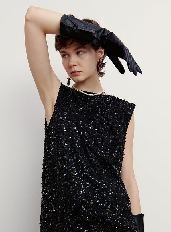 Matte Sequin Vest Top