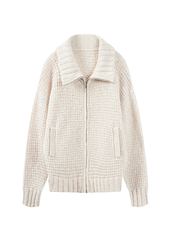 Marled Wool-blend Cardigan