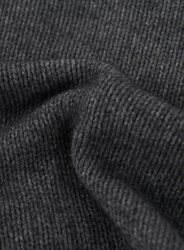 Deep V-Neck Yak Wool Cardigan