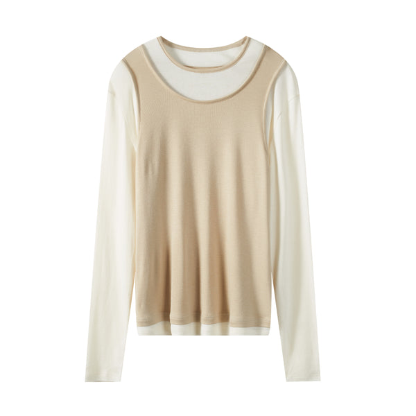 Layered Look Knit Top