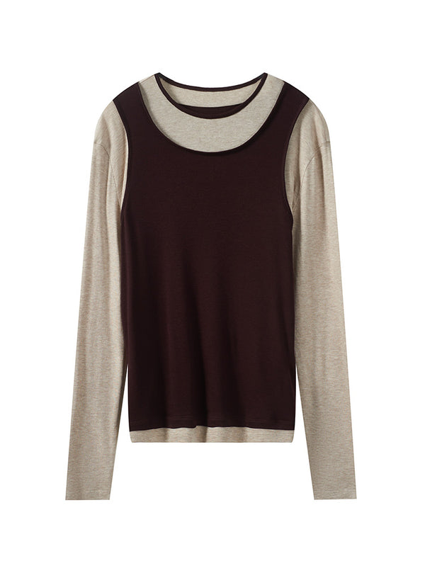 Layered Look Knit Top