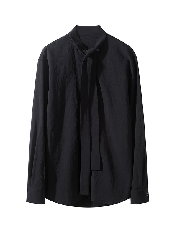 Chic Wrap Collar Shirt