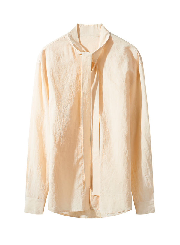 Chic Wrap Collar Shirt