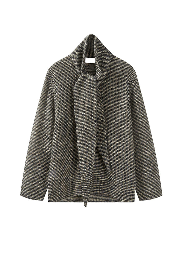 Removable Scarf Collar Top
