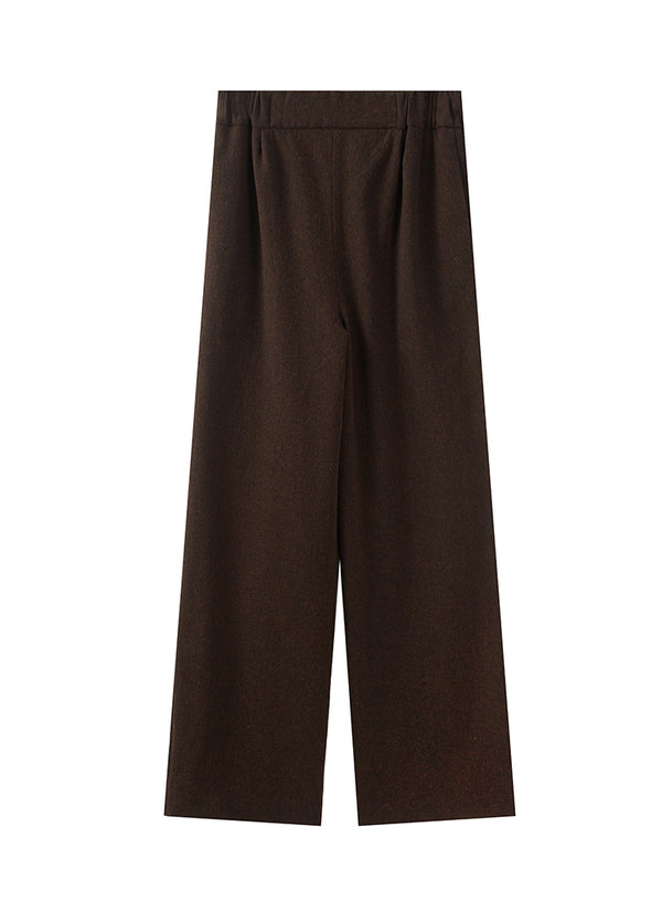 Cozy Wool Wide-Leg Pants