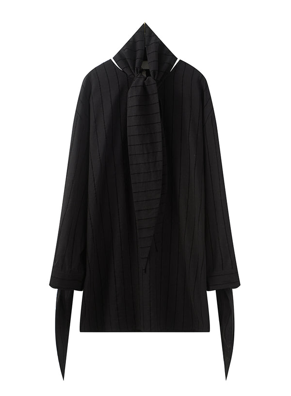 Ribbon Tie Long Shirt