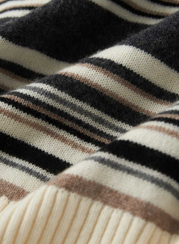 Wool Cashmere Striped Vest Top