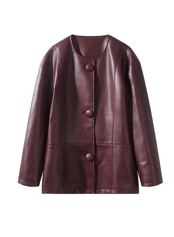 PU Faux Leather Jacket