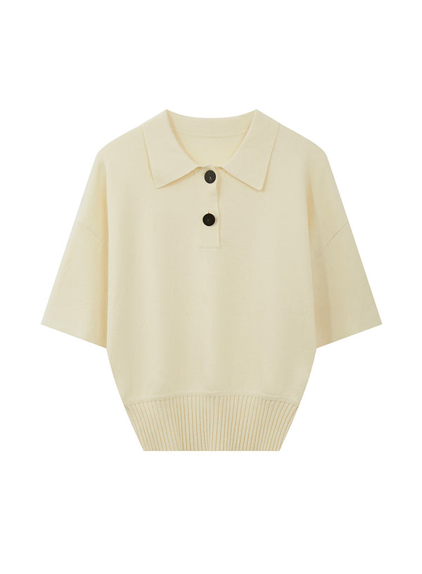 Cotton Polo Collar T-Shirt