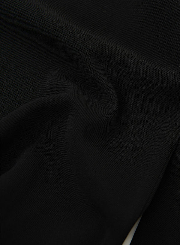 Black Slit Flare Pants