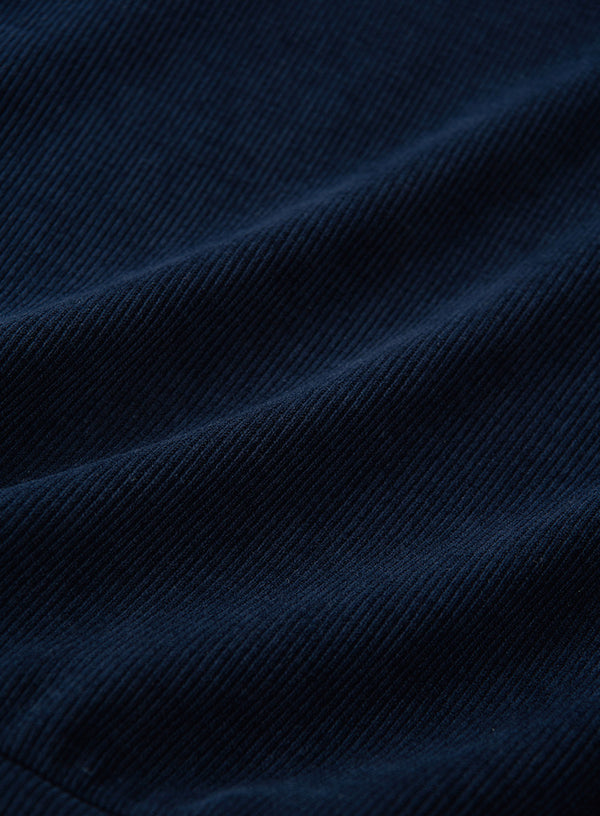 Loose Corduroy Knitted Hoodie