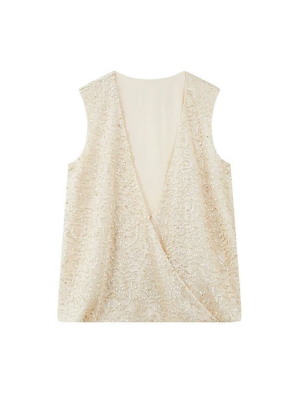 Matte Sequin Vest Top