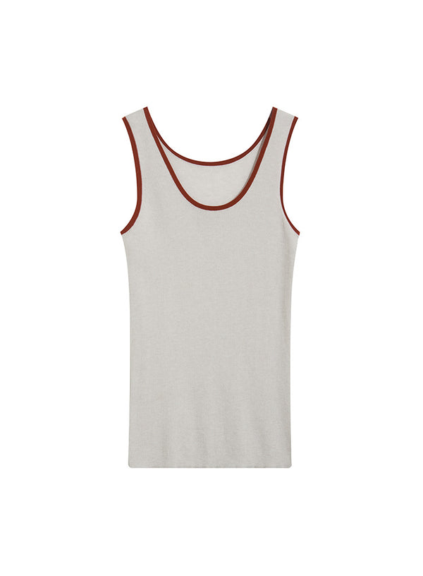 U-Neck Color Block Tank Top