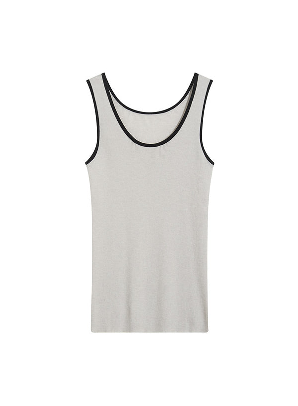 U-Neck Color Block Tank Top