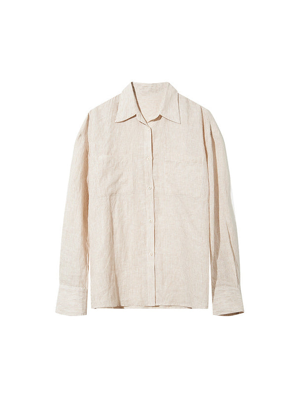 Summer Linen Striped Shirt