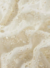 French Embroidered Hollow Flared Sleeve Blouse