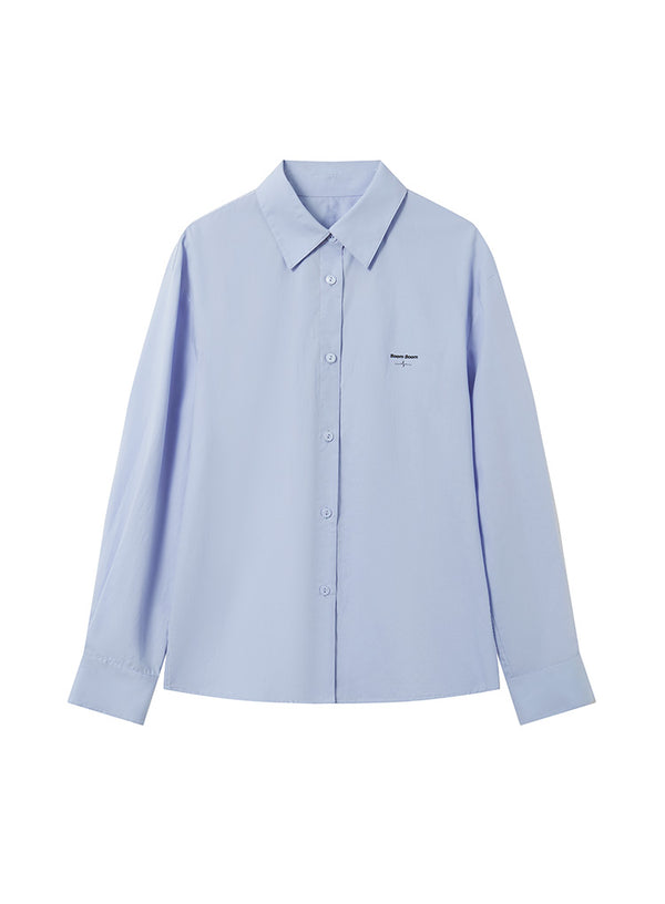 Lyocell Embroidered Long Sleeved Shirt