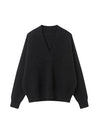 Elegant Wool V-Neck Pullover Sweater