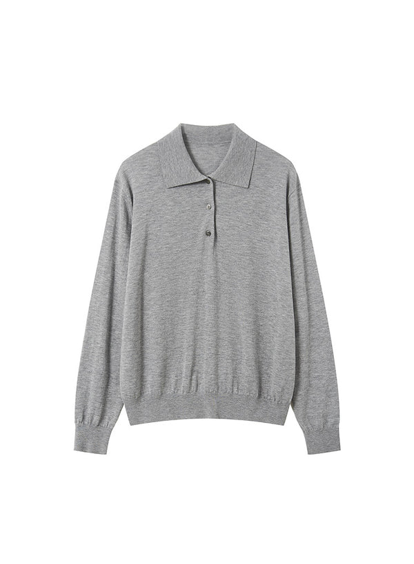 H-shape Polo Long Sleeves T-shirt