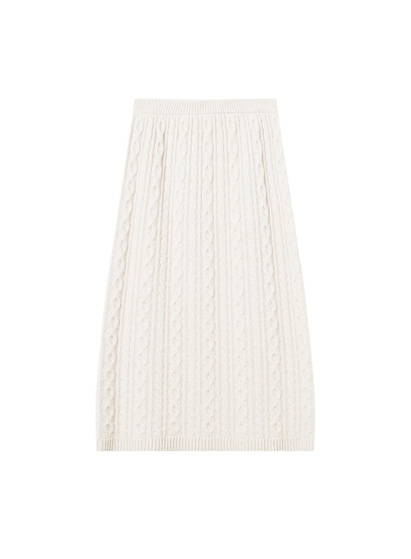 Vintage Knitting Twists Wool Skirt