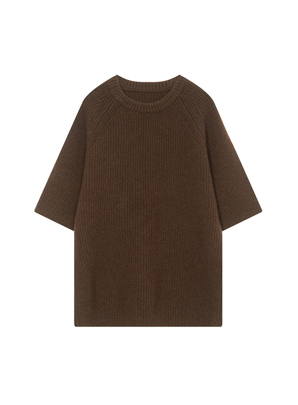Yak Wool Half Sleeve Sweater T-shirt