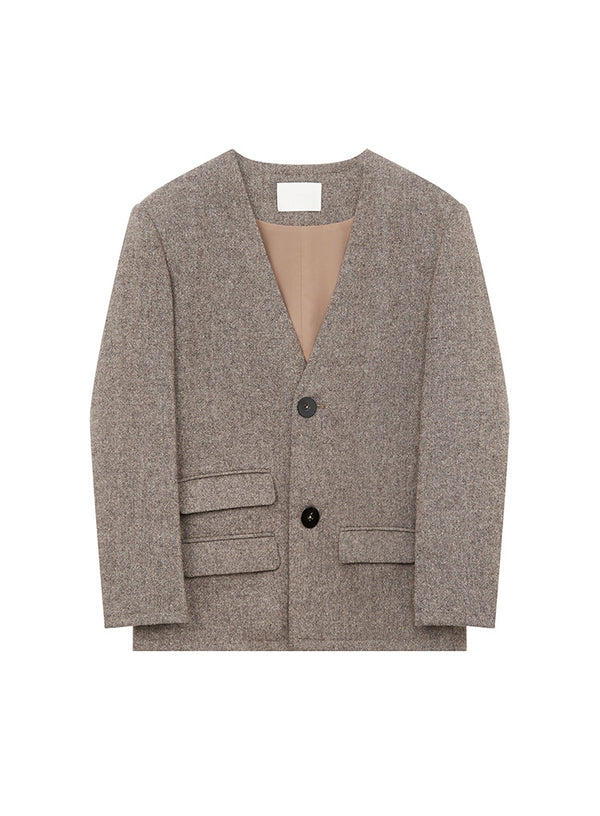 Retro Wool Suit Jacket