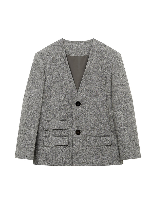 Retro Wool Suit Jacket