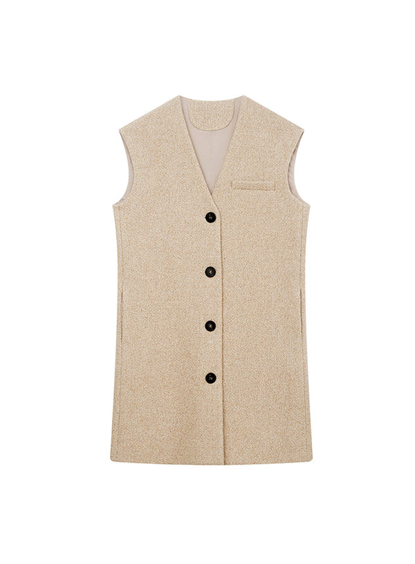 Australian Wool Mid-Length Vest