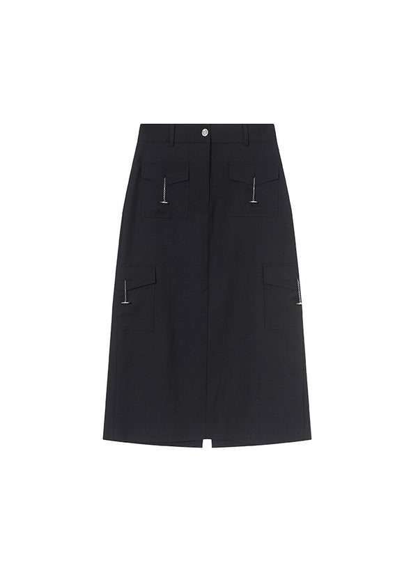 Retro Chain Straight Leg Skirt