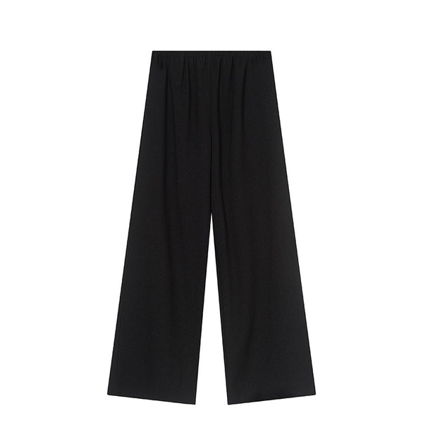 Soft Wide-Leg Casual Trousers