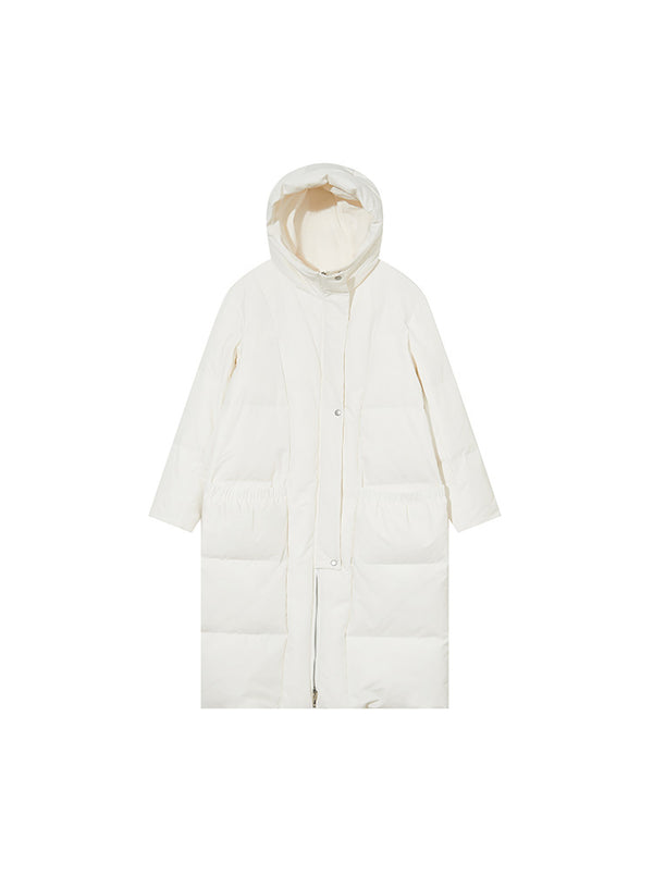 Black / White Long Down Jacket