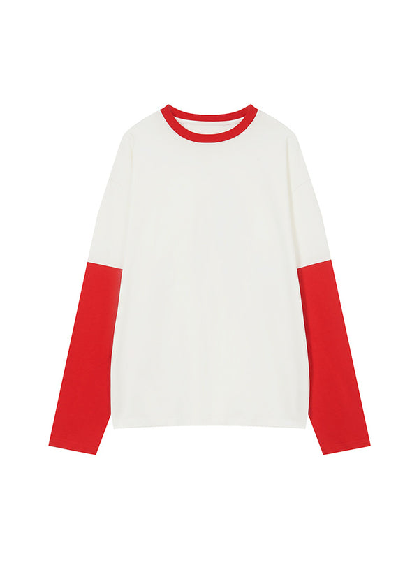 Neutral Style Patchwork T-shirt