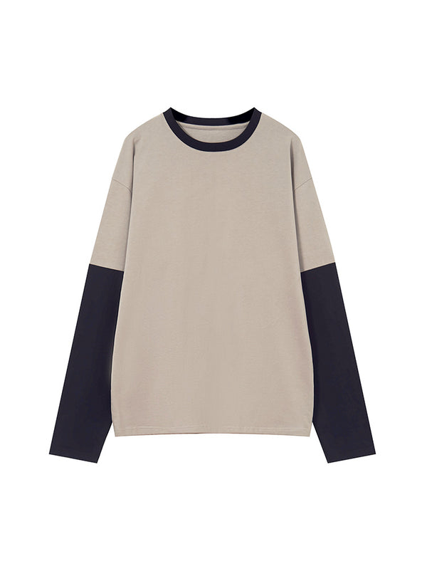 Neutral Style Patchwork T-shirt