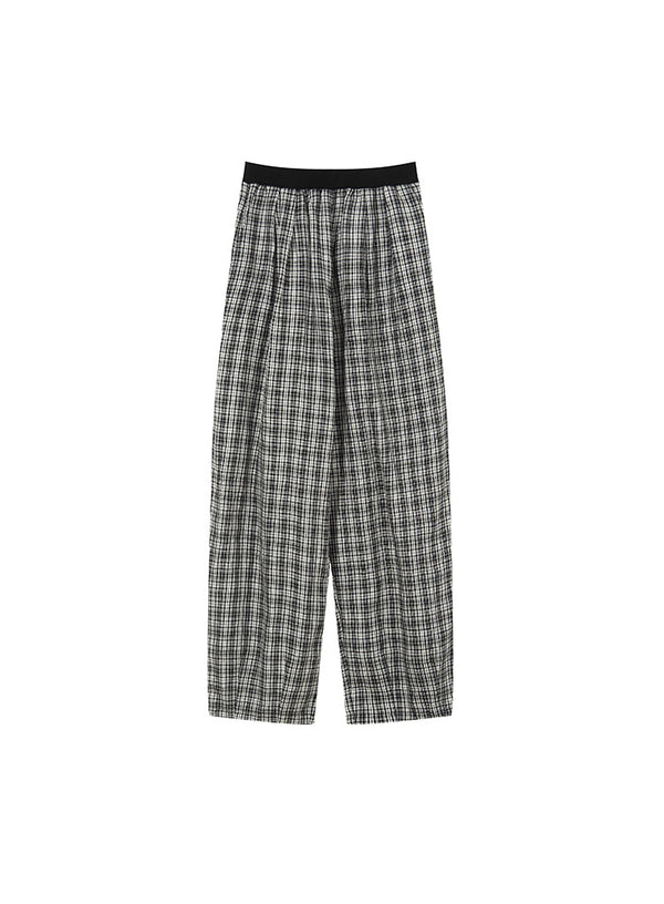Linen Plaid Lounge Pants