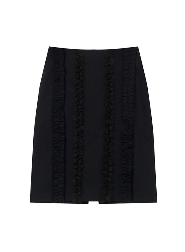 British Style Flower Pleated Skirt