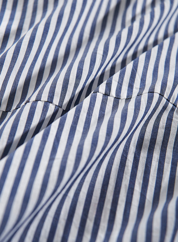 Cotton Cropped Striped Shirt