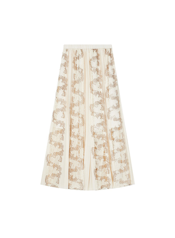 Elegant Lace Accordion Skirt